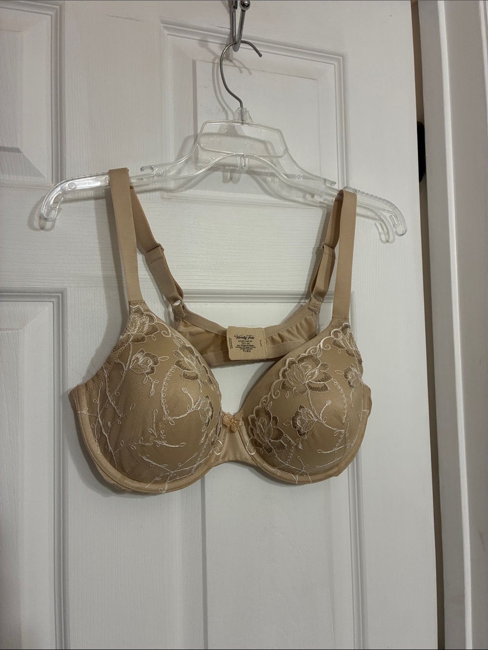 Bali Beige Embroidered Underwire Bra